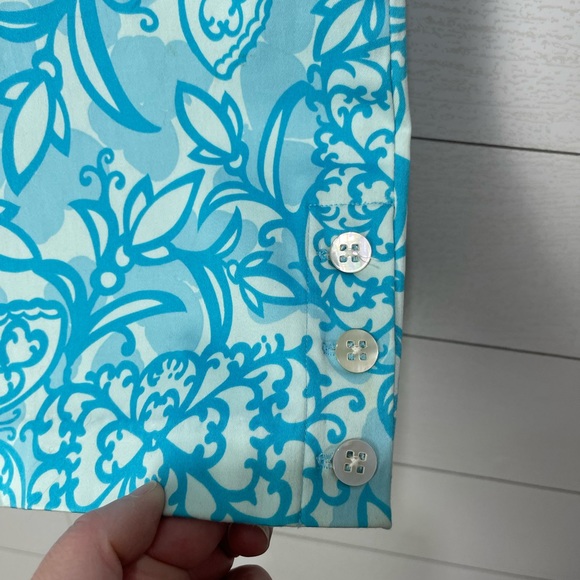 NWT Lilly Pulitzer Blue Cropped Pants Size 6 - Picture 8 of 10